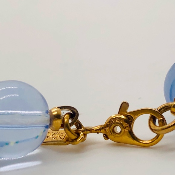 Vintage Signed Blue Yellow Bead Necklace 💎💛 HTF rare clasp item - Picture 14 of 17